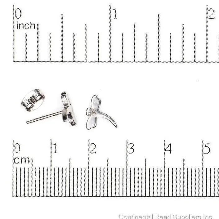 8.5mm 20 gauge Stainless Steel Dragonfly Post Earwire Earrings & Post Back sold by the Piece - EW21SS