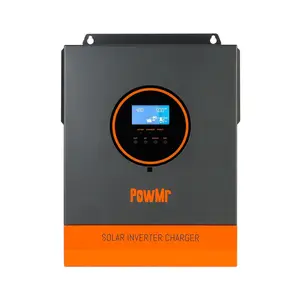 PowMr 3200W Solar Inverter, 24V to 110V/120VAC, Pure Sine Wave Hybrid Inverter, 3200 Watts, Built-in 100A MPPT Charge Controller, Maximum PV Input 1.6KW 108V, Suitable for 24V Lead-Acid/Lithium Batteries