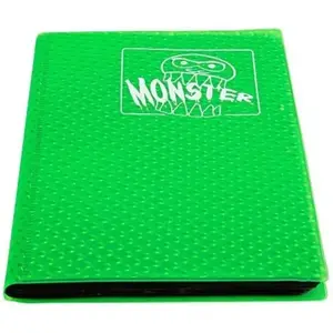 Monster Binder - 4 Pocket Trading Card Album - Holofoil Green (Anti-Theft Pockets Hold 160+ Cards)