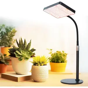 Desk Grow Lights for Indoor , Bonsai, Seed Starting, Table Top Grow Light UV-IR Full , 25 Watt Power Draw, Bright  LED Growing Lamp, 16"-24" Height Adjustable