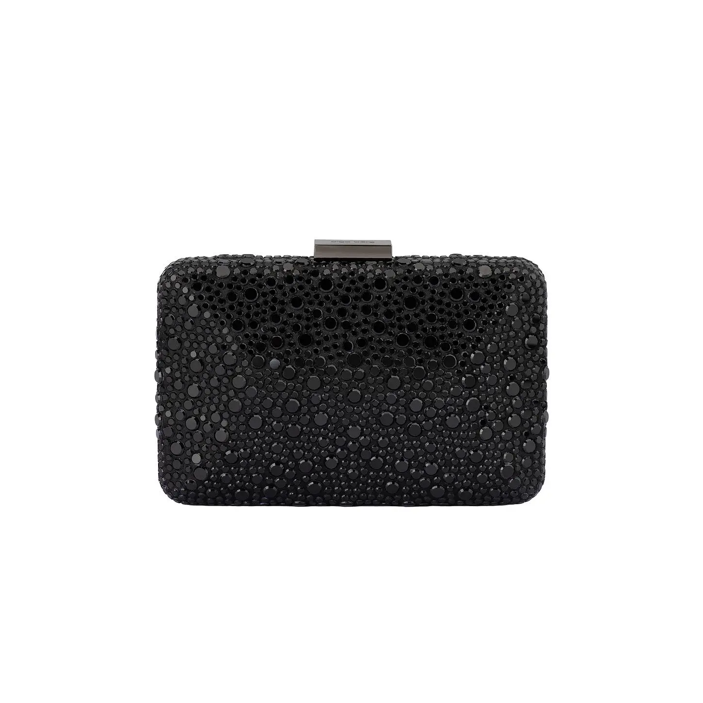 olga berg Harriet Crystal Clutch in Black