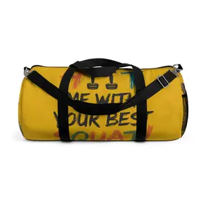 Bigfoot Fitness Duffel Bag – HIIT Me with Your Best Squatch | Yellow