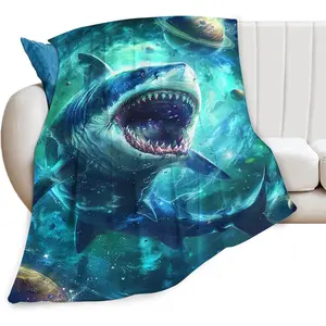 Funny Shark Throw Blanket - Fantasy Gifts and Decor for Girls, Women, Men, Boys - Soft Warm Cozy Fleece for Couch, Sofa, Bed 50"x60",summervibes