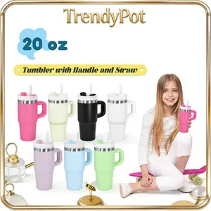 20 Oz Tumbler with Handle Stainless Steel Double Layer Insulated Mug,Reusable Stainless Steel Kids Water Bottle,Gifts for Kids Tumblers