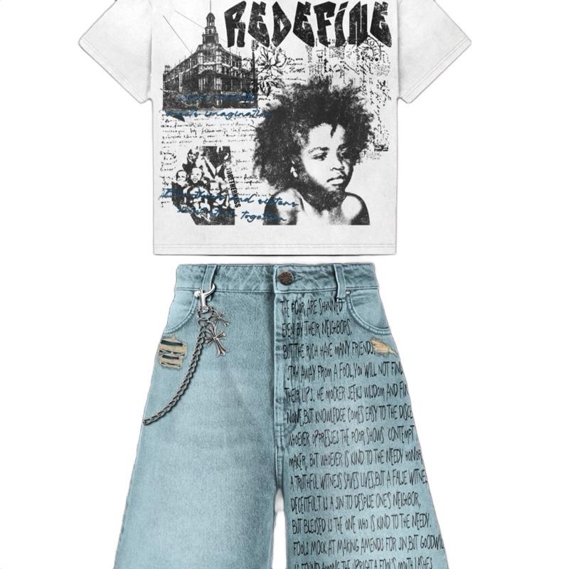RR ‘Wisdom In Ruin’ Two - Piece Tee & Jorts Set