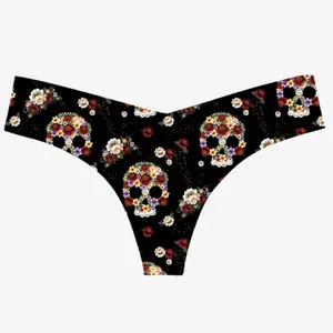 Women's Commando Classic Print Original Spandex Thong Panty, Breathable Fabric