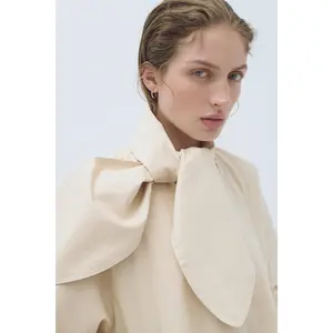 H&M Scarf-collar linen-blend jacket