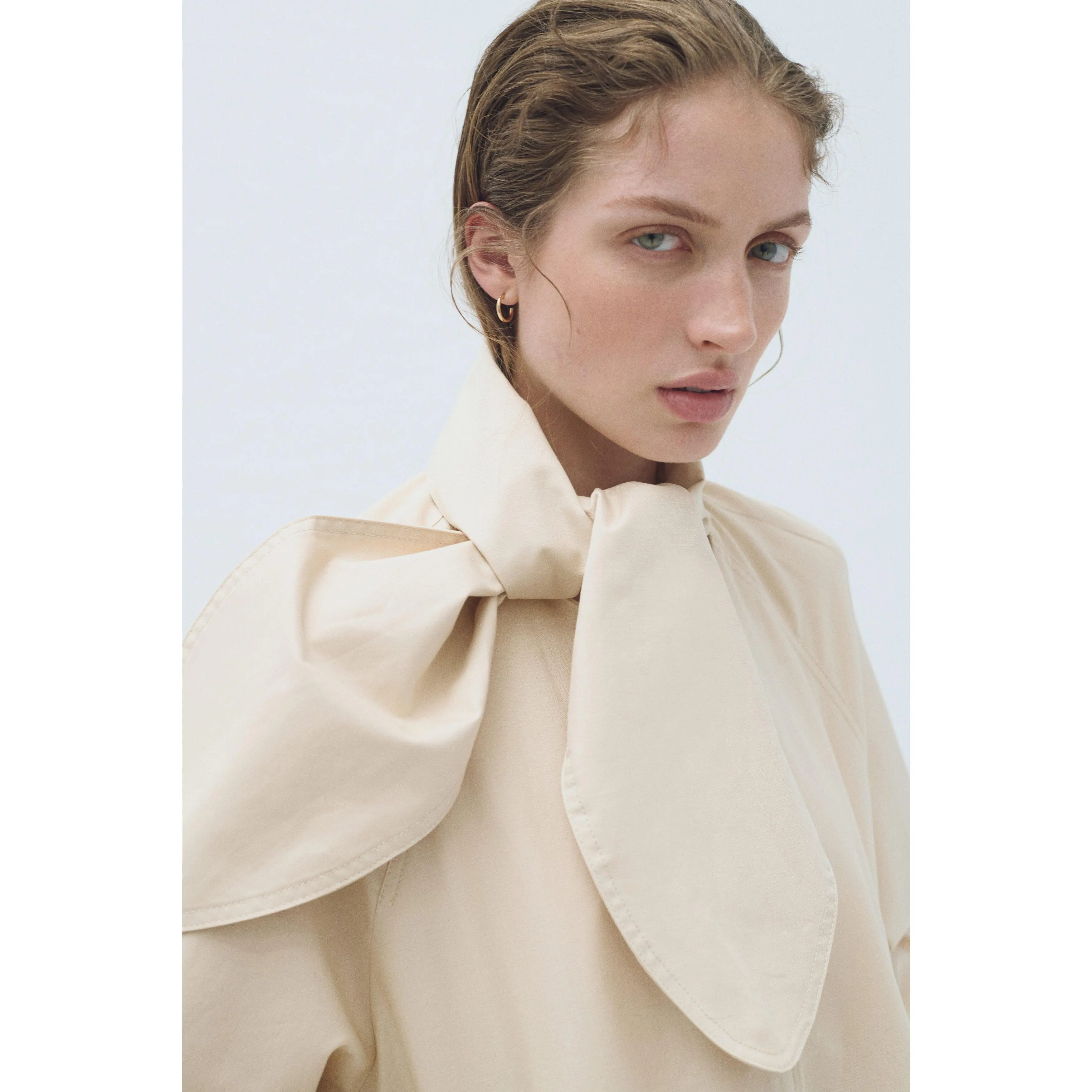 H&M Scarf-collar linen-blend jacket H&M Scarf-collar linen-blend jacket