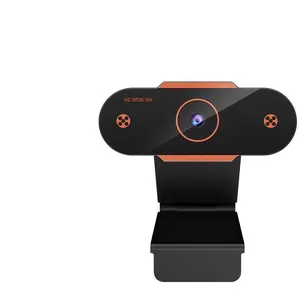 Computer camera suitable for desktops and laptops, external high-definition live streaming device, with built-in microphone