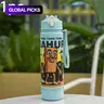 Cute Cartoon Sports Traveler 800 mL with Straw Lid, Portable Straw Bottle with Leak-Proof Strap Design, Perfect for Travel, Camping and School Gifts, Portable Water Bottles, Leak-Proof Tumbler and Reusable Water Bottle