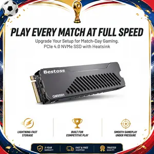 Bestoss GM988 H 1TB/2TB M.2 SSD with Heatsink for PS5/Gaming Consoles/PC,up to 7300mb/s NVMe M.2 PCIe Gen4 Internal Solid State Drive fathersdaygiftideas