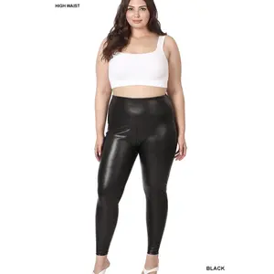 Plus Size Faux Leather Leggings