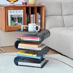 Transparent Acrylic Nordic Modern Shelf - Elegant Five-Tier Organizer