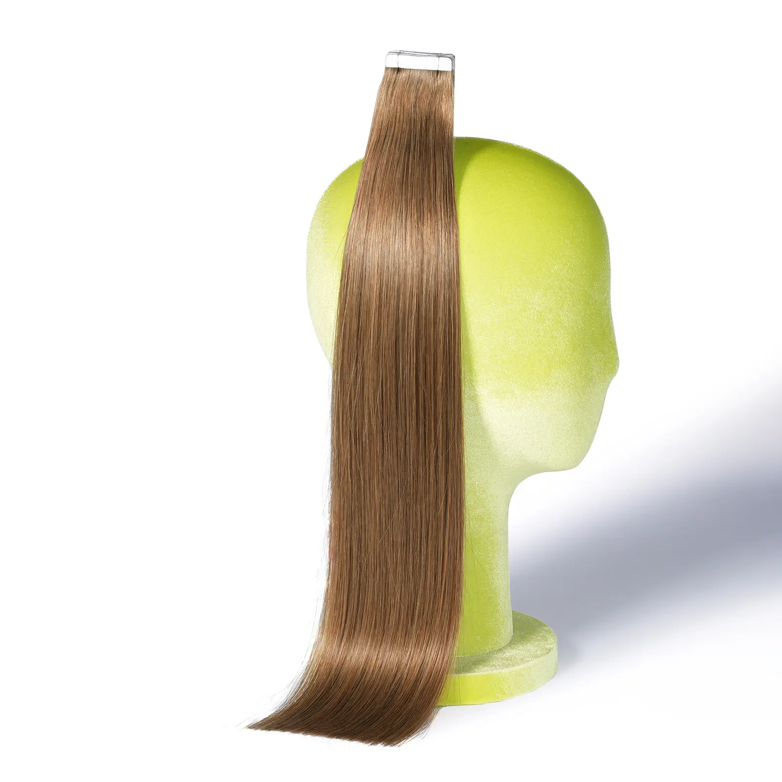 DNE Tape in Hair Extensions Real Human Hair 20Pcs/40g/Pack Seamless #6 Light Brown Dark Color Straight Invisible Double Sided Tape in Hair Extensions for Women/Girls Can Bleached and Curl