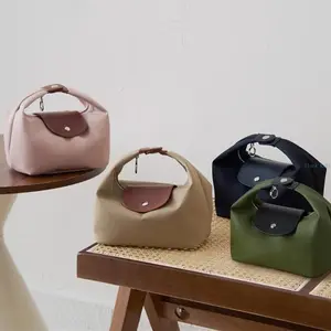 Crescent Nylon Tote Bag for Women | Lightweight Adjustable Shoulder Strap Casual Fashion Bag