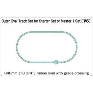 Kato 20-865 Unitrack N V6 Outer Oval Track Set, 13 3/4" (348mm) Radius