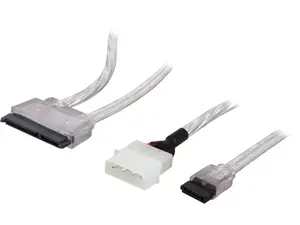 Nippon Labs SATA-COMBO-1.5SL 1.5 ft. SATA Data and Power Combo Cable Silver 1.5 feet- OEM
