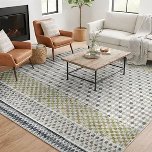 WELL WOVEN Wynn Refined Banded Pattern Modern Plush Washable Area Rug – Coda Collection