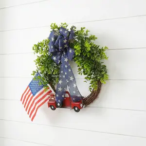 LEESP Independence Day Wreath Decoration, Home Holiday Prop Decor, Mall Window Display Ornament, Leesp Festive Accessory