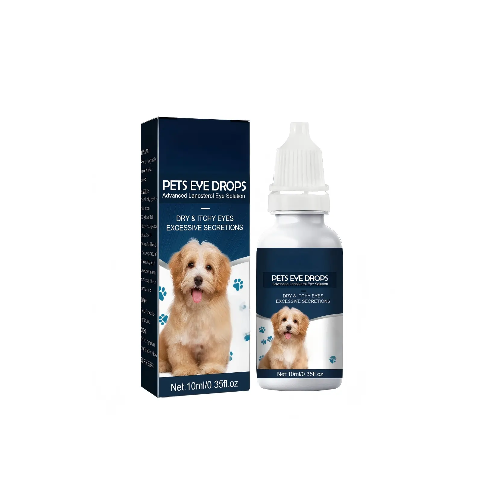 Pet Eye Drops for Dogs & Cats, Tear Stain Remover, Relieve Itchy Eyes & Gentle Eye Cleanser