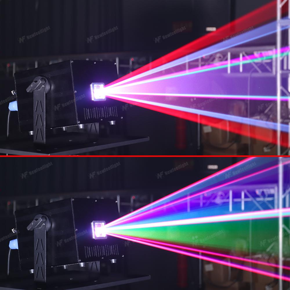 10W RGB Full Color Animation Laser Projector Interlock, DMX512 & ILDA with Multiple Control Modes, Professional Stage Laser Light for Concerts, Clubs, Weddings & Parties
