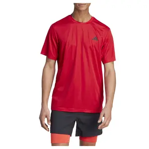adidas Mens Train Essentials Crew Neck Short Sleeve Athletic Training Casual Tops Casual - Red