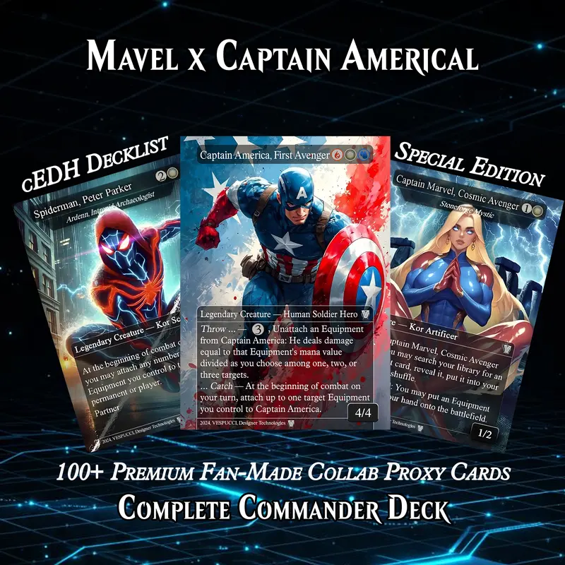 Captain America Super-Soldier MTG Proxy Commander Deck Premium - TikTok Shop Captain America Super-Soldier MTG Proxy Commander Deck Premium - TikTok Shop