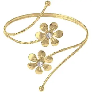 valentines gifts Arm Cuff Upper Arm Band Cuff Bracelet Bangle for Women Silver Gold Boho Adjustable Flower Butterfly Sun Moon Armband Set Birthday Friendship Gift Holiday Beach Jewelry