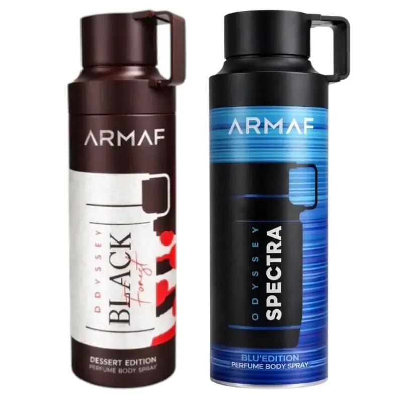 (2pc Bundle Pack) Odyssey Black Forest + Spectra Blue Deodorant Spray by Armaf, 200ml (2pc Bundle Pack) Odyssey Black Forest + Spectra Blue Deodorant Spray by Armaf, 200ml
