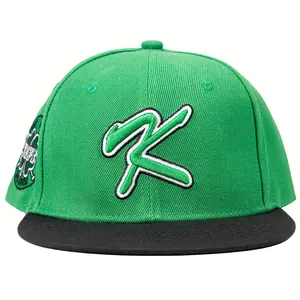 Jarius G-Baby Evans Hardball Baseball Cap, 90s Movie Hip Hop Hat, Embroidered Letter "K", Adjustable Snap-back Dap Cap, Green Black Hip Hop Cap