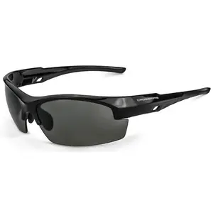 Crossfire Crucible Safety Glasses Black with Smoke Lenses