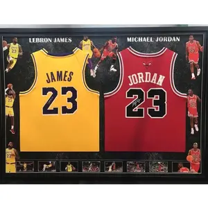 LEBRON JAMES & MICHAEL JORDAN DUAL JERSEY Poster Print UNFRAME BUNDLE
