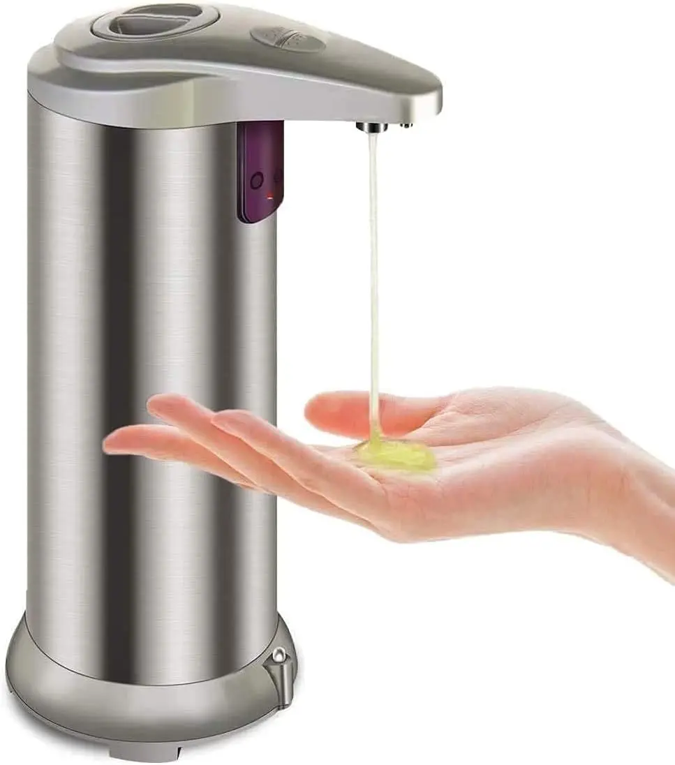 Stainless Steel Automatic Touchless Soap Dispenser, Equipped with Infrared Motion Sensor for Bathroom Home Supplies