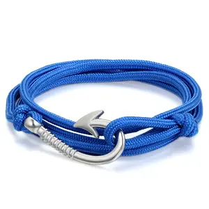 OIDEA Multilayer Wrap Nylon Rope Bracelet for Men Women Fish Hook Clasp Lightweight Adjustable Boho Wristband
