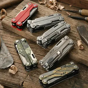 Mulight EDC Titan folding multi tool Premium Titanium Alloy Pliers Outdoor Survival Gear Camping with CNC Machined High Strength Construction tools essential multi-tool hunting knives knife stock ing stuffer multi-functional reliable slingshot Compact set
