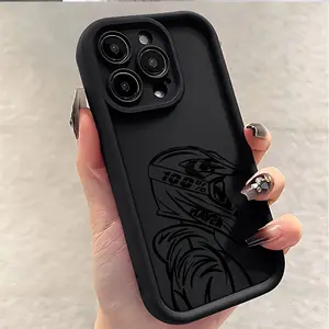 Cool Motorcycle Racing Off-road Pattern Creative Phone Case for iPhone 17 16e 16 15 14 13 12 11 Pro Max Air Plus Shockproof Soft TPU Back Cover