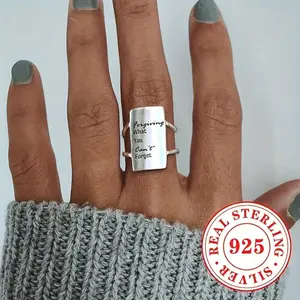 A 6-gram S925 sterling silver engraved shield ring, a vintage fashion jewelry gift suitable for men and women