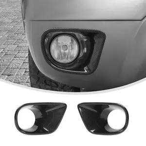 Carbon Fiber Style Front Fog Light Cover for 2007-2013 Chevy Avalanche ABS Material UV & Scratch Resistant Car Exterior Accessories - Truck