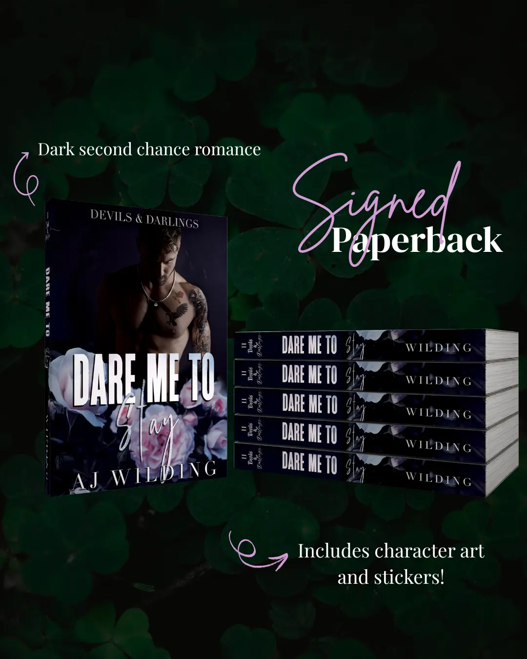 Dare Me to Stay - Signed paperback - Dark romance