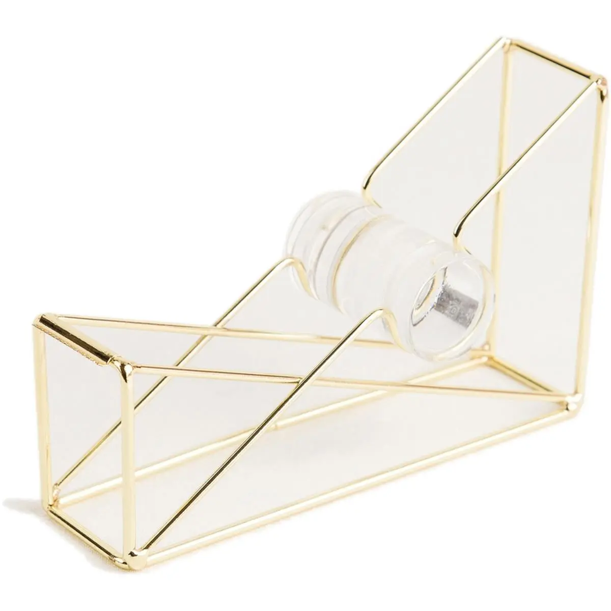 U Brands Gold Tape Dispenser with Letter Tape Pocket & Double-Sided Compatibility (Model UBR3235U0624) for Scrapbooking, DIY Crafts, Double Sided Tape