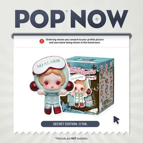 【POP NOW】POP MART POP ATTACH θ SKULLPANDA Off Mode Series Blind Box, Doll