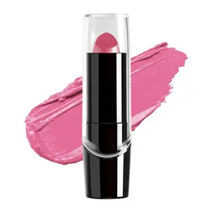 Silk Finish Lipstick, Hydrating Rich Buildable Lip Color, Formulated with Vitamins A,E, & Macadamia for Ultimate Hydration, Cruelty-Free & Vegan - Pink Ice (Carded)