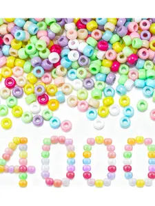 4000 Macaron Color Pony Beads, Large Pack, DIY Jewelry Making, Necklaces, Earrings, Keychains, Phone Chains, Handmade Crafts, Decorative Beads