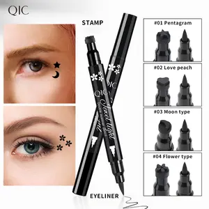 Dual-End Stamp Eyeliner Pen-Ultra-Fine Tip + Wing Stamp for Perfect Cat Eye in Seconds, Waterproof Smudge-Proof Beginner Friendly Eye Makeup Stick Smooth