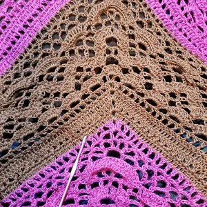 triangle shawl- crocheted
