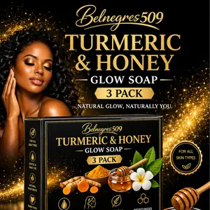 Belnegres509 Turmeric & Honey Glow Soap - Luxurious Skincare Essential for All Skin Types - Natural Radiance Booster - Gentle Formula for Daily Use