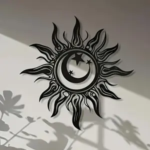 Sun & Moon Design Wall Art, Metal Wall Decor, Wall Hanging Decor for Home Living Room Bedroom, Home Decor, Room Decor, Modern Home Decor, Art Wall Decoration, Poster