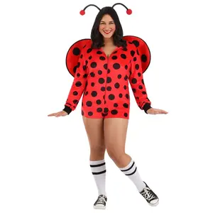 Plus Size Women's Ladybug Costume Romper
