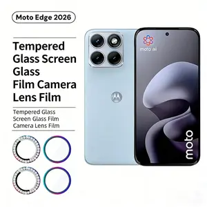 4pcs Motoedge2026 Phone Camera Metal Eagle Eye Lens Protection Film, HD Anti-Fingerprint Lens Protector, High Quality Glass Material