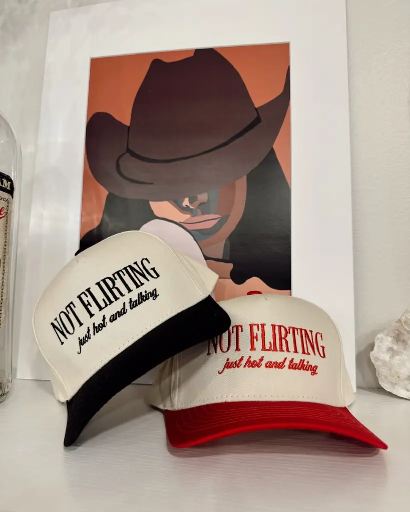 Not Flirting, just hot and talking Baseball hat